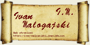 Ivan Malogajski vizit kartica